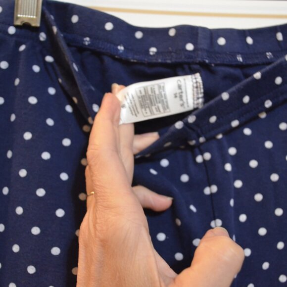 CARTER's Wear Snug Fitting Activewear Blue White Polkadots Prints Leggings 14 - Picture 2 of 4